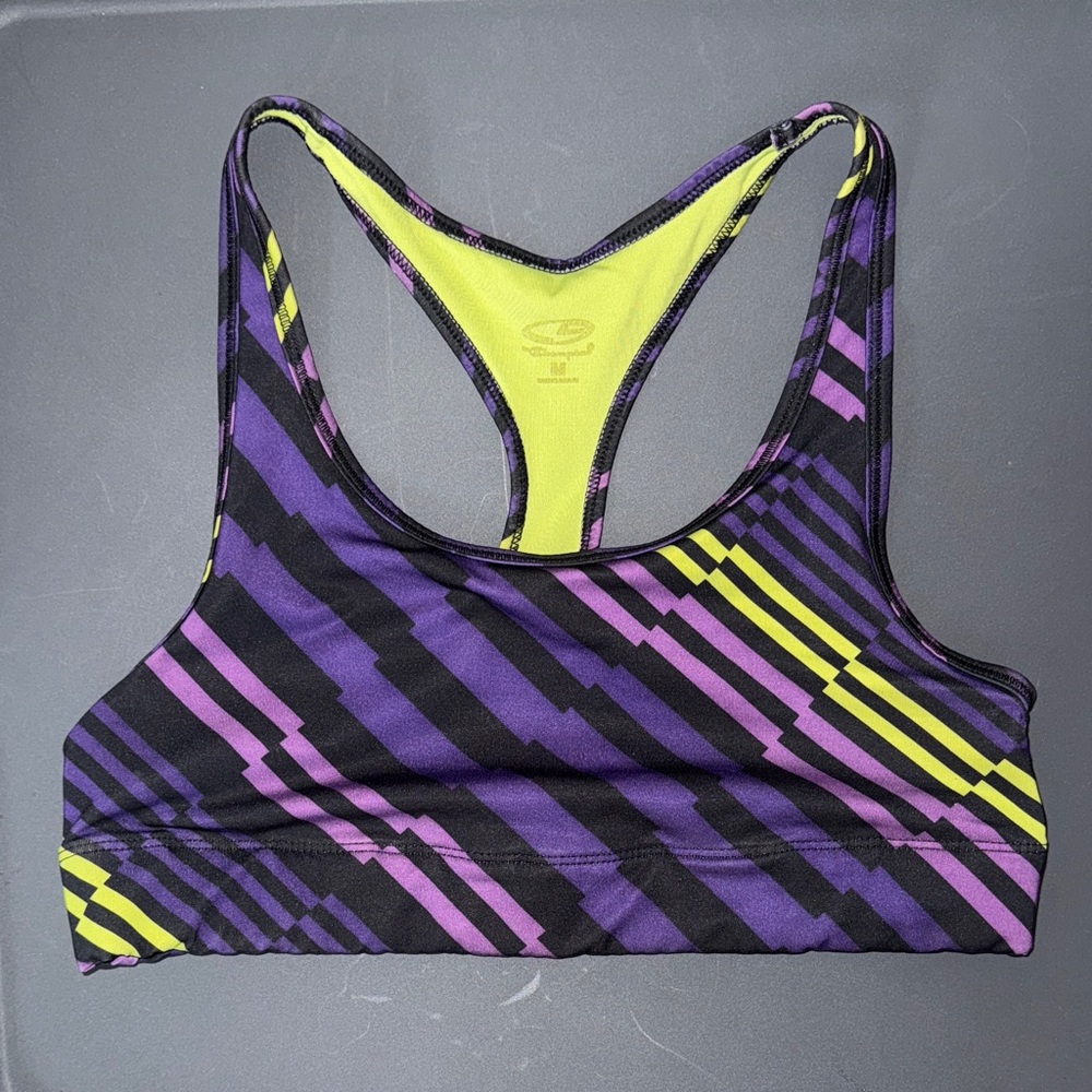 Champion Vibrant Striped Sports Bra